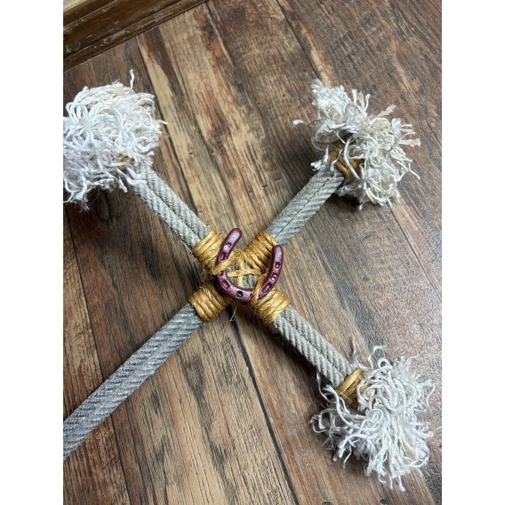 Lariat Cross Crucifix Rope Western Cowboy Church - Handmade Western Decor Wall